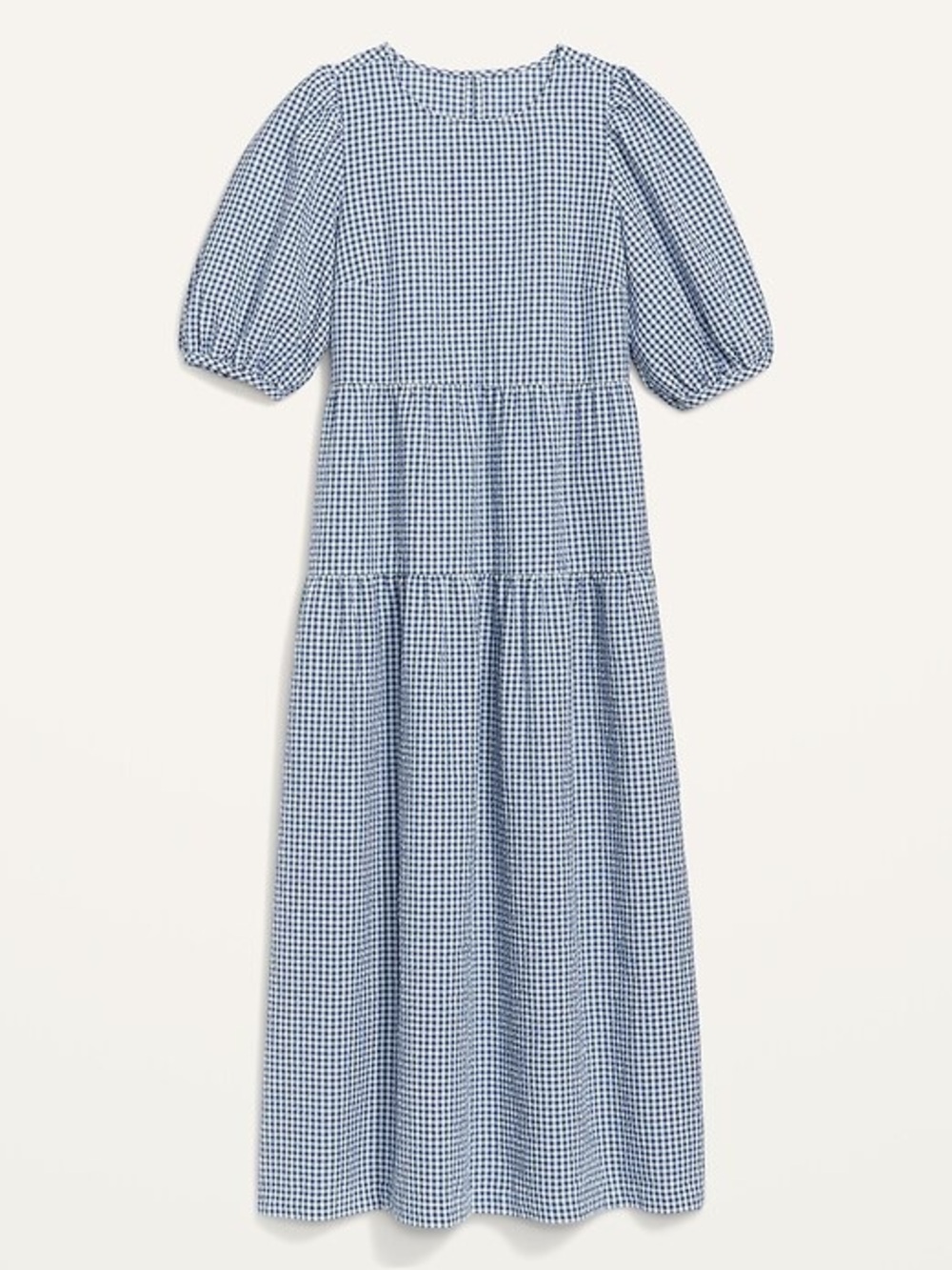 Old Navy Blue and White Gingham Midi Dress